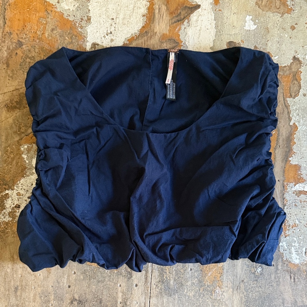 Elegant Navy Blue Women's Top, Free People